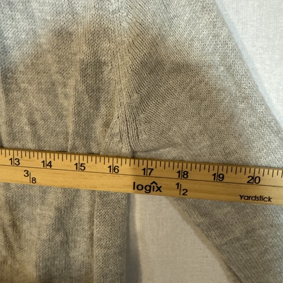 Old Navy Open Front Long Cardigan Sweater Gray XS Textured Knit Pockets - Picture 5 of 6